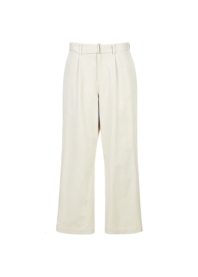 BELTED PANTS [IVORY]